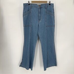 MADEWELL Jeans Women’s 32 Blue Relaxed Loose Flare Denim Seams Hi Rise NEW